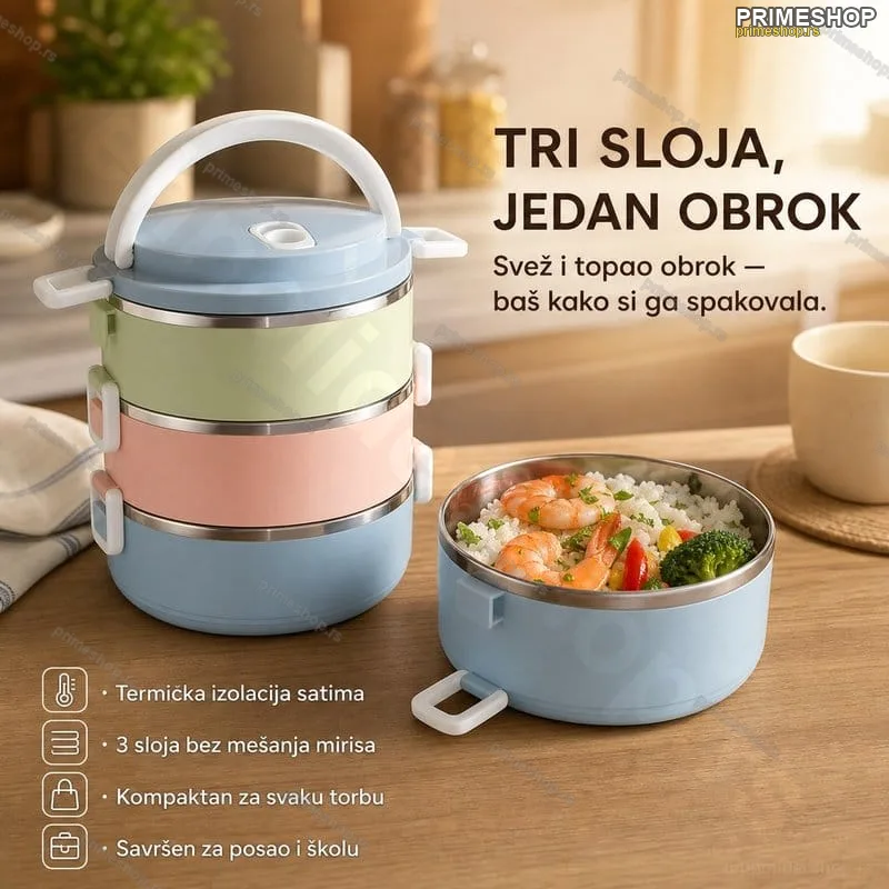Termo box posude za hranu - 3 sloja Termo box posude za hranu - 3 sloja