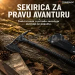 Tomahavk sekirica s bodljom — čelično sečivo 40 cm