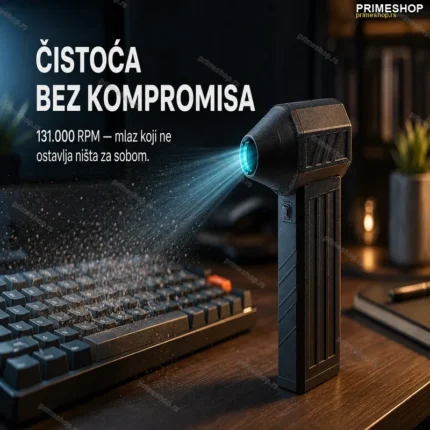 TurboJet Pro – Prenosni Bežični Čistač Prašine 131.000 RPM sa LED Svetlom