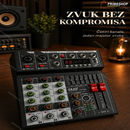 TYT-005 4-Kanalna Mikseta sa Bluetooth i 48V Phantom Napajanjem