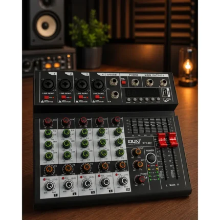 TYT-007 Audio Mikseta 6 Kanala – Bluetooth, USB, 48V Phantom, DSP