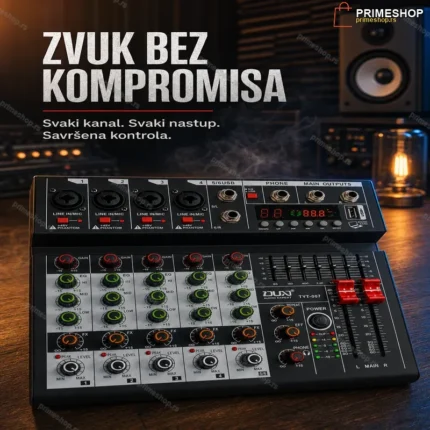 TYT-007 Audio Mikseta 6 Kanala – Bluetooth, USB, 48V Phantom, DSP