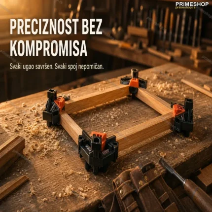 Ugaone Stege za Drvo 90° – Set 4 Komada, Raspon 5–22 mm