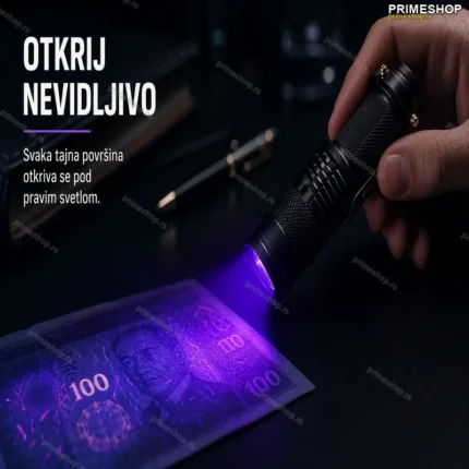 UV Lampa Baterijska – Za Proveru Novčanica, Dokumenata i Višenamenska Upotreba
