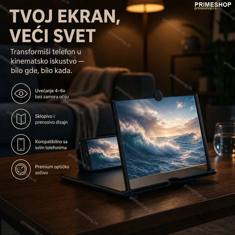 Uveličavajući ekran za mobilne telefone