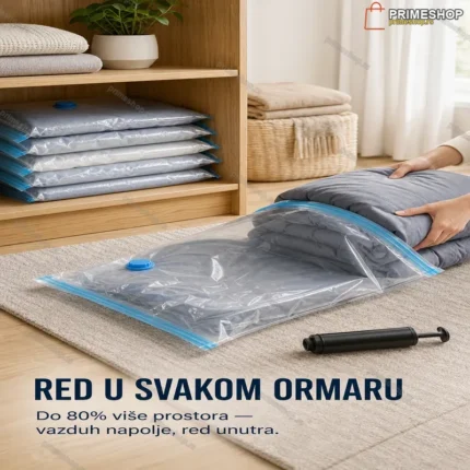 Vakum Vrećice za Uštedu Prostora sa Ručnom Pumpom