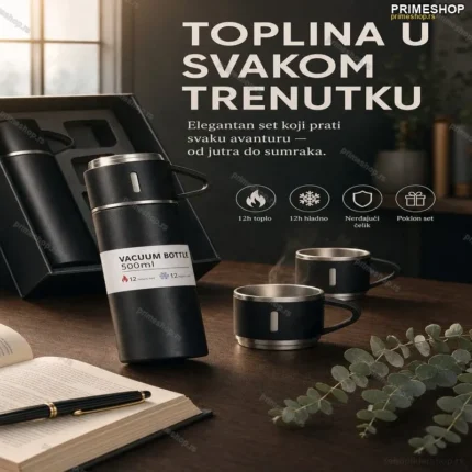 Vakumski termos set boca sa tri šolje
