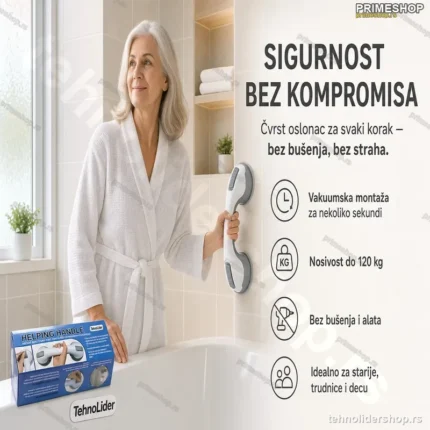 Vakuumska Sigurnosna Ručka za Kupatilo – Pomagalo za Starije i Trudnice