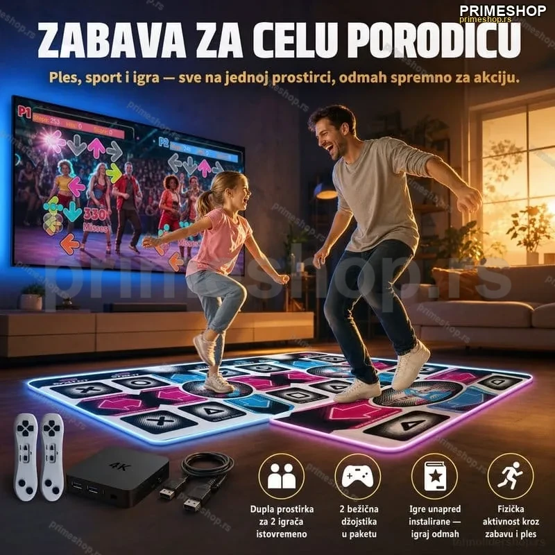 Velika Dupla Prostirka za TV Gaming - Kompletan paket za zabavu! Velika Dupla Prostirka za TV Gaming - Kompletan paket za zabavu!