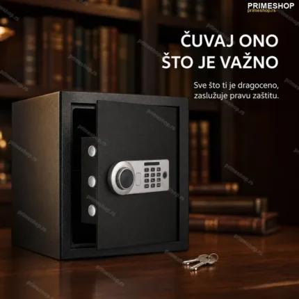 Veliki Elektronski Sef sa Šifrom i Ključevima – 41×40×44 cm