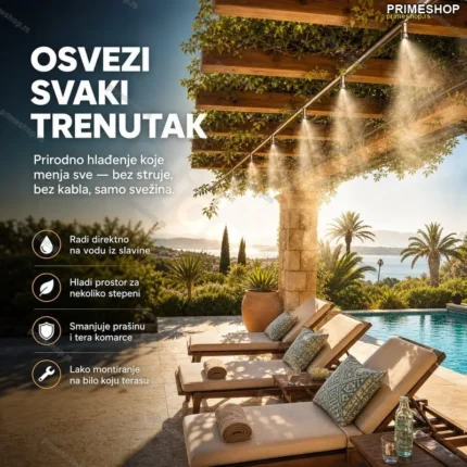 Veliki Set Za Vodenu Maglu-Hladjenje Terasa i Otvorenih Prostora