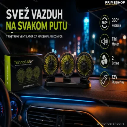 Ventilator za auto trostruki