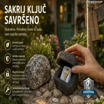 Veštački Kamen za Sakrivanje Ključeva – Vodootporni Poliresinski Sef