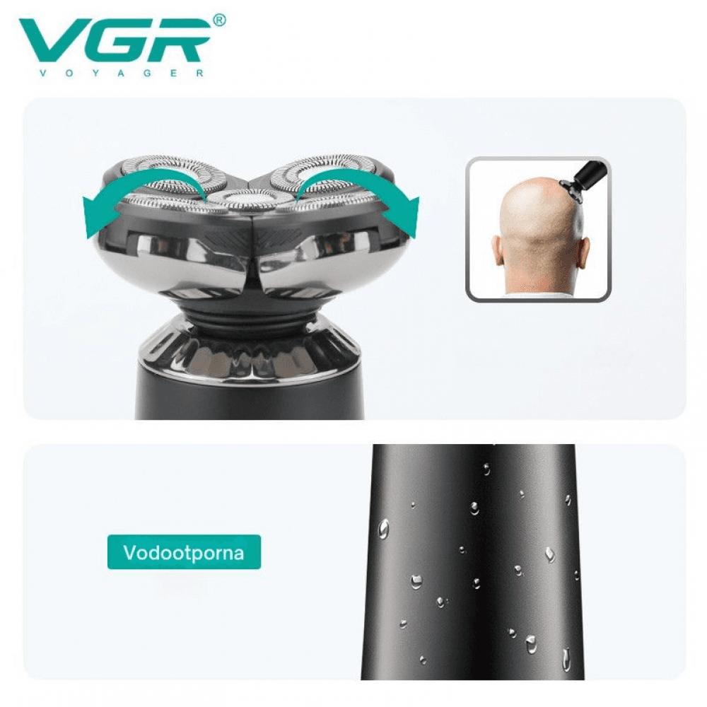 VGR V-397 električni brijač sa 5 glava — vodootporan električni brijač - detalji