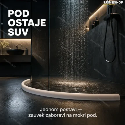 Vodootporna silikonska barijera za tuš kabinu — sprečava razlivanje vode