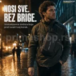 Vodootporna torbica sa zaštitnom bravom — lagana, prostrana, crna