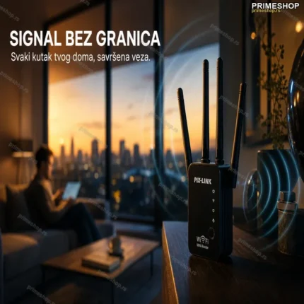 WiFi Pojačivač Signala PIX-Link – Repetitor sa 4 Antene 300Mbps