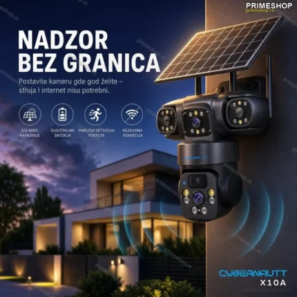 WiFi PTZ solarna kamera sa 3 sočiva i SIM karticom – nadzor bez struje i kablova