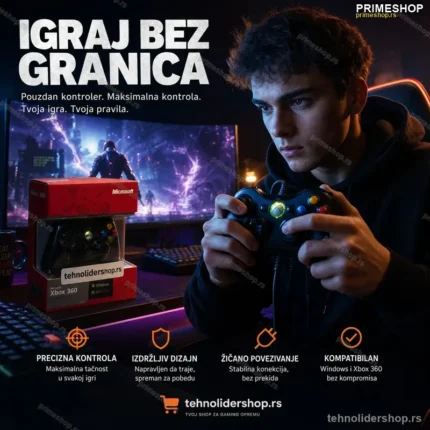 Xbox 360 Žičani Džojstik – Kompatibilan sa Konzolom i PC-jem