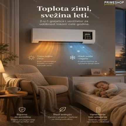 Zidna Grejalica 2u1 – Grejanje i hlađenje tokom cele godine!