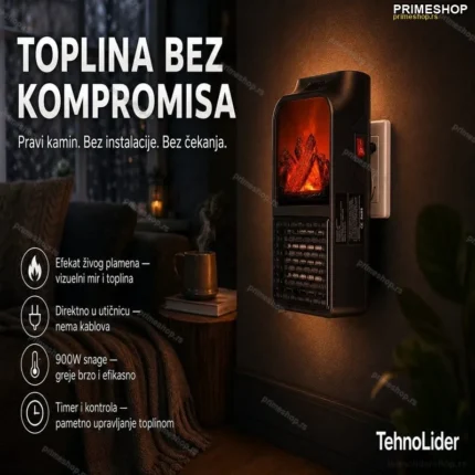 Zidna grejalica/kamin sa efektom plamena
