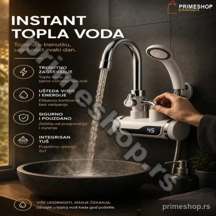 protočna slavina — zidni model sa tušem