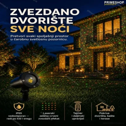 Zvezdani vodootporni projektor za dvorište