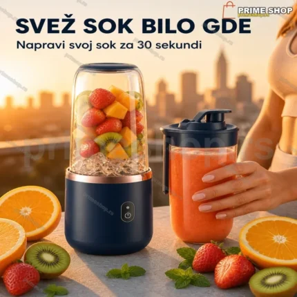 2 u 1 Prenosivi Blender Sokovnik na USB Punjenje — Svež Sok Bilo Gde