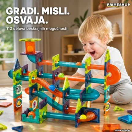 3D magnetne kocke 112 delova — set za gradnju i maštu