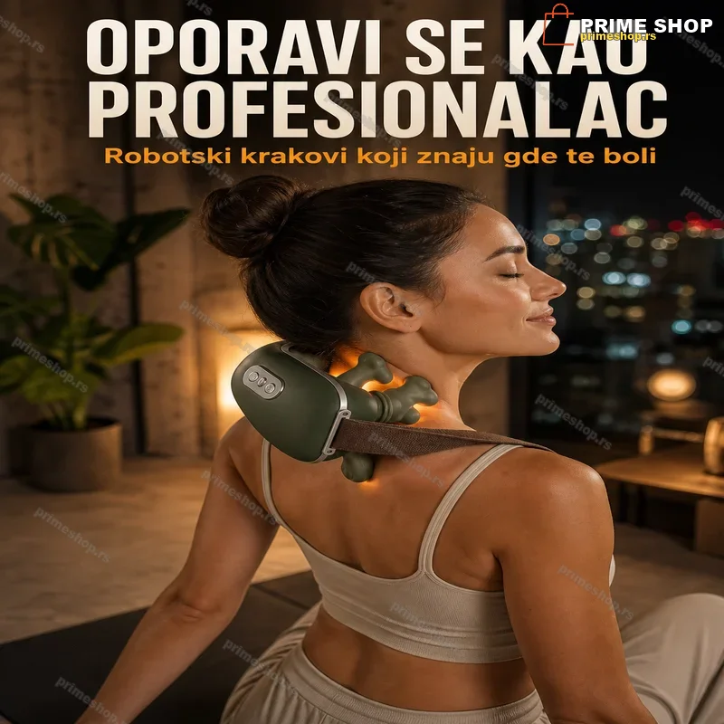 5D RoboTouch PRO Masažer za Vrat i Leđa sa Robotskim Krakovima