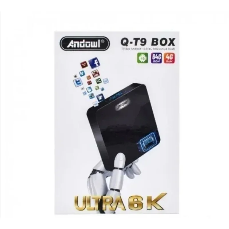 Android TV Box Q-T9 — 4 GB RAM i 64 GB memorije TV box Q-T9 - prednja strana
