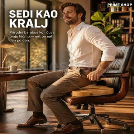 BAMBOO JASTUK Ergonomski jastuk za sedenje od bambusa