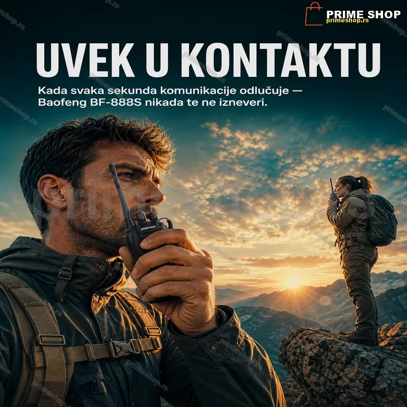 Baofeng BF-888S Toki Voki Komplet — 2 Radio Stanice sa Slušalicama