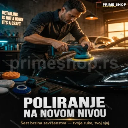 Bežična Mašina za Poliranje 145mm – 6 Brzina, 2 Baterije