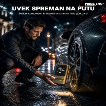Bežični Kompresor za Auto Gume – Prenosiva Pumpa 150 PSI