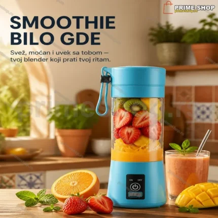 BlendGo Prenosivi Blender – Punjivi Mini Blender za Smoothie i Voćne Sokove