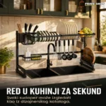 Čelični višenamenski stalak za kuhinju — organizator za sudove i pribor
