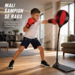 Dečiji boks set sa rukavicama i džakom na postolju