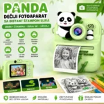 Dečiji fotoaparat sa štampom — Green Panda dizajn