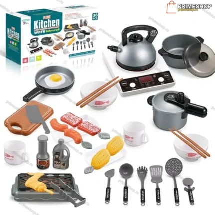 Dečiji Kuhinjski Set 36 Delova – Realistični Mini Kuvarski Set za Igru i Učenje