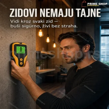 Detektor kablova i materijala u zidu – metal, drvo i struja do 60mm dubine