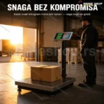 Digitalna Industrijska Vaga 500kg – Metalno Kućište, Punjiva Baterija