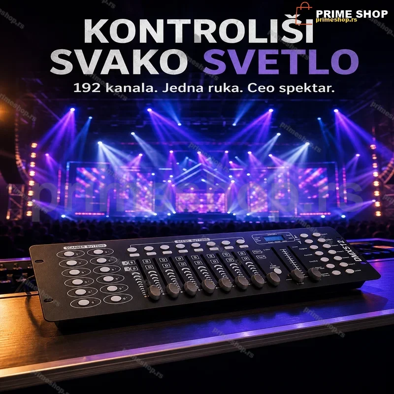 DMX 512 Kontroler – 192 Kanala za LED i Disko Rasvetu DMX 512 Kontroler – 192 Kanala za LED i Disko Rasvetu