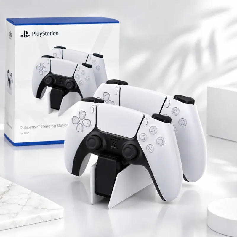 DualSense stanica za punjenje dva PS5 kontrolera punjač za PS5 kontrolere - prednja strana