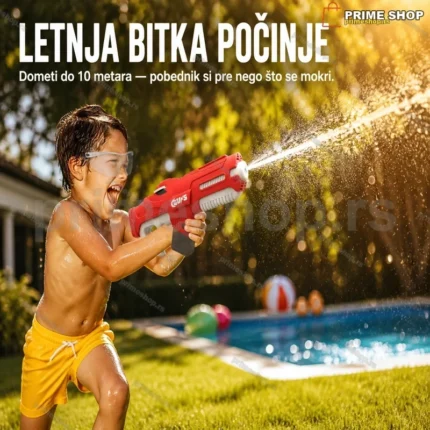 Električna puška na vodu sa dometom 10 metara — Letnja igračka za decu
