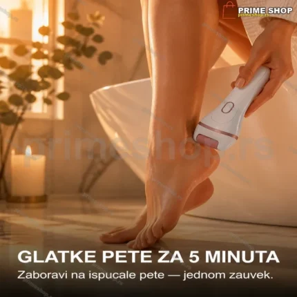 Električna turpija za pete sa rotirajućim valjkom — USB punjiva, vodootporna