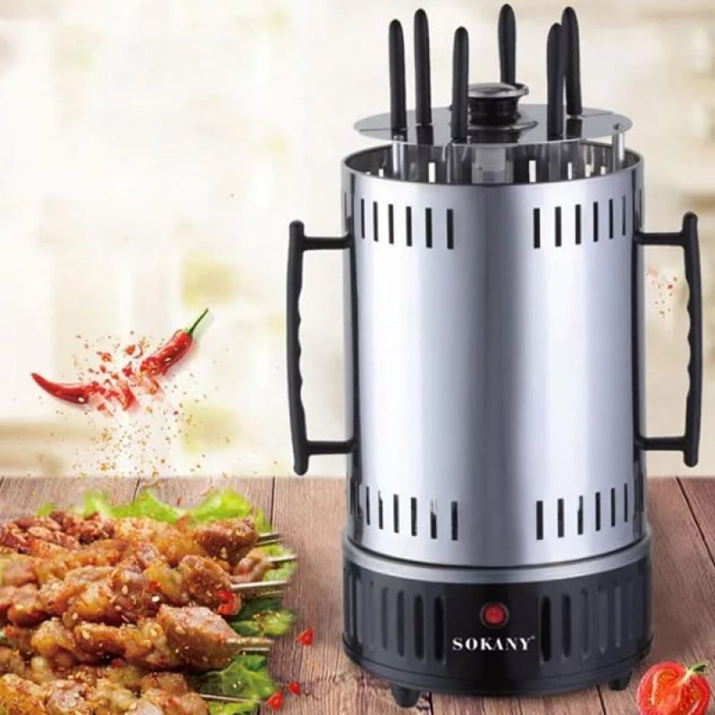 Električni ražanj SOKANY SK-6111 sa 6 ražnjića — 1000 W ražanj SOKANY SK-6111 - u upotrebi