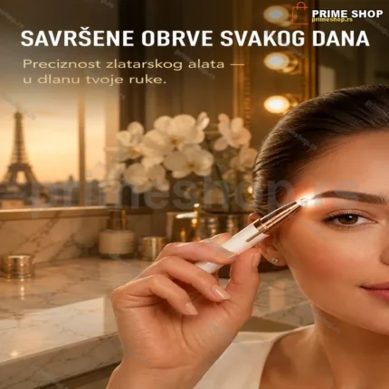 Epilator za obrve sa LED svetlom — bezbolno uklanjanje dlačica
