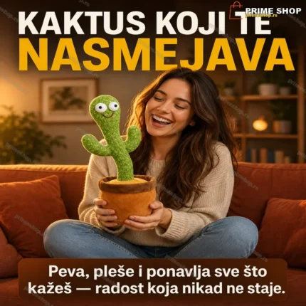 Kaktus koji pleše i peva — Interaktivna muzička igračka na baterije