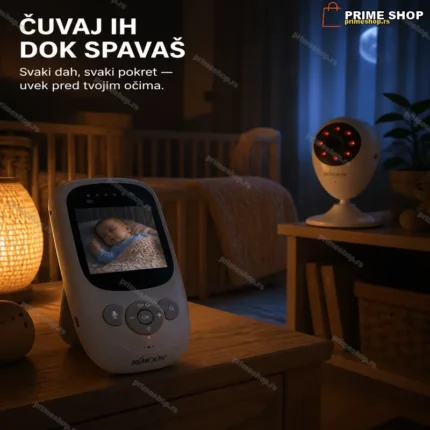 Kamera za Bebe Kmoon 880N sa Monitorom i Merenjem Temperature